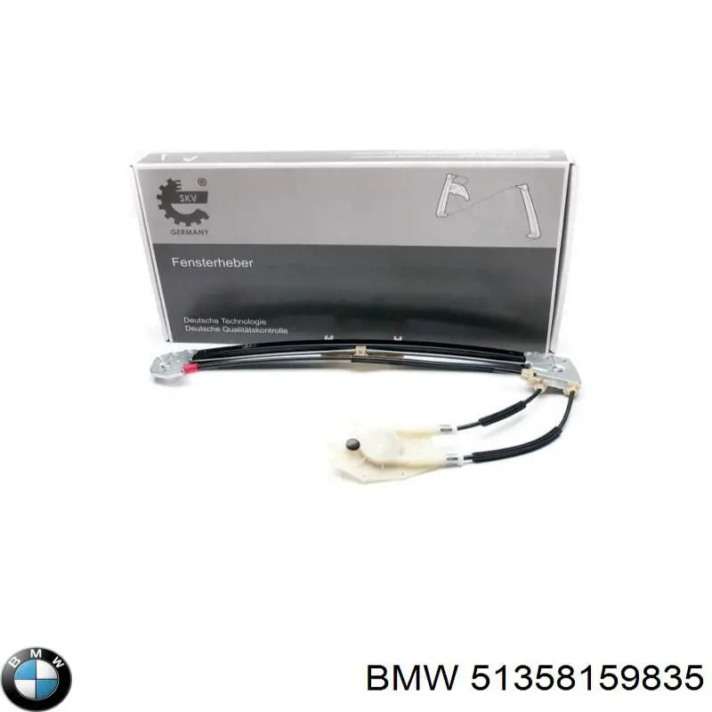 Mecanismo alzacristales, puerta trasera izquierda para BMW 5 (E39)