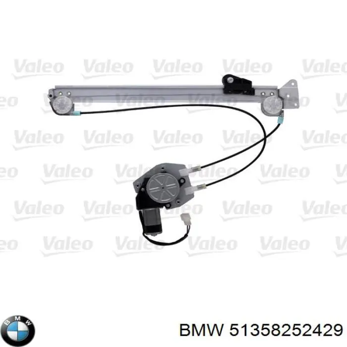 51358252429 BMW mecanismo de elevalunas, puerta trasera izquierda