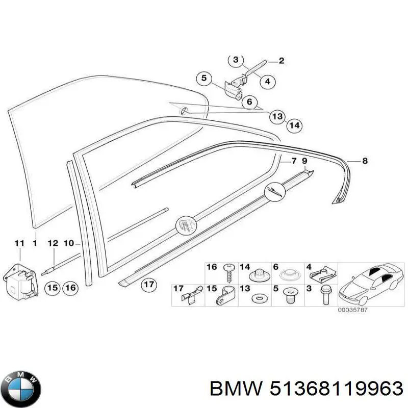 51368119963 BMW Paso de rueda trasera, izquierdo