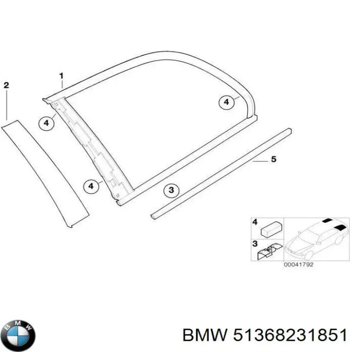 Ventanilla costado superior izquierda (lado maletero) BMW 3 (E46)