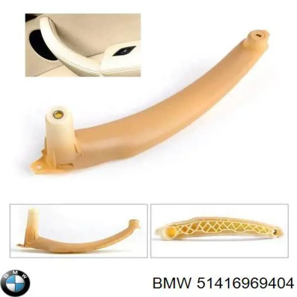 Manija interior derecha delantera/trasera de puerta BMW 51416969404 precio, desde 16,40 EUR