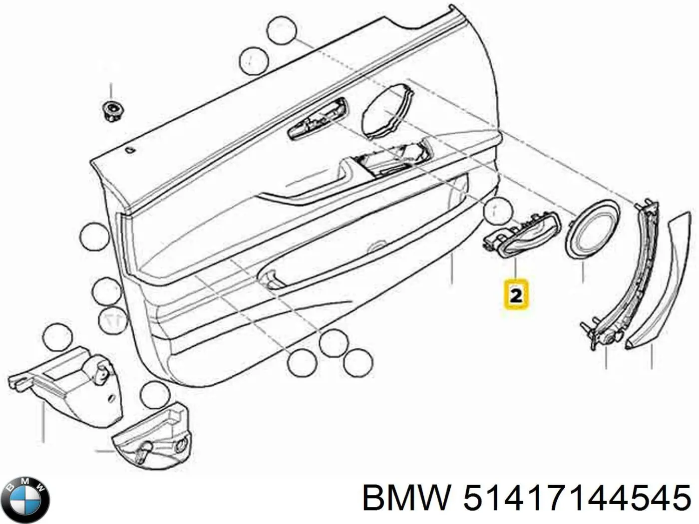 Manecilla de puerta, exterior izquierdo delantero/trasero para BMW 3 (E90)