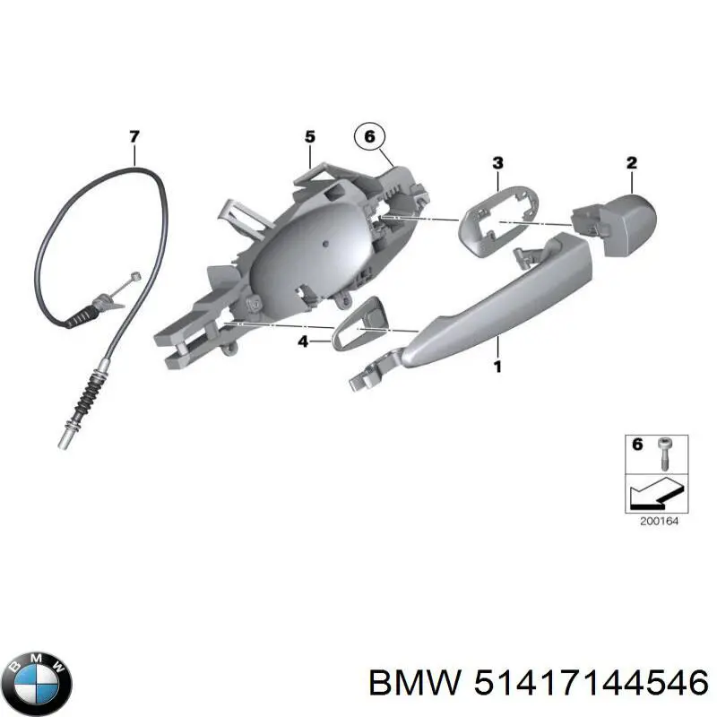 Tirador de puerta exterior derecho delantero/trasero para BMW 3 (E90)