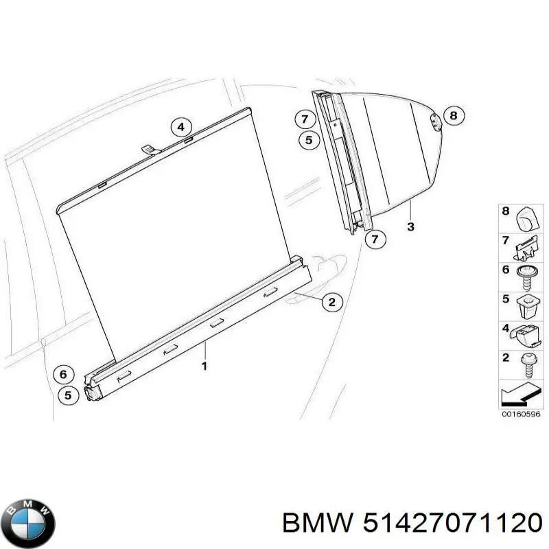 Comprar 51427071120 BMW Abrazadera de tubo de escape trasera