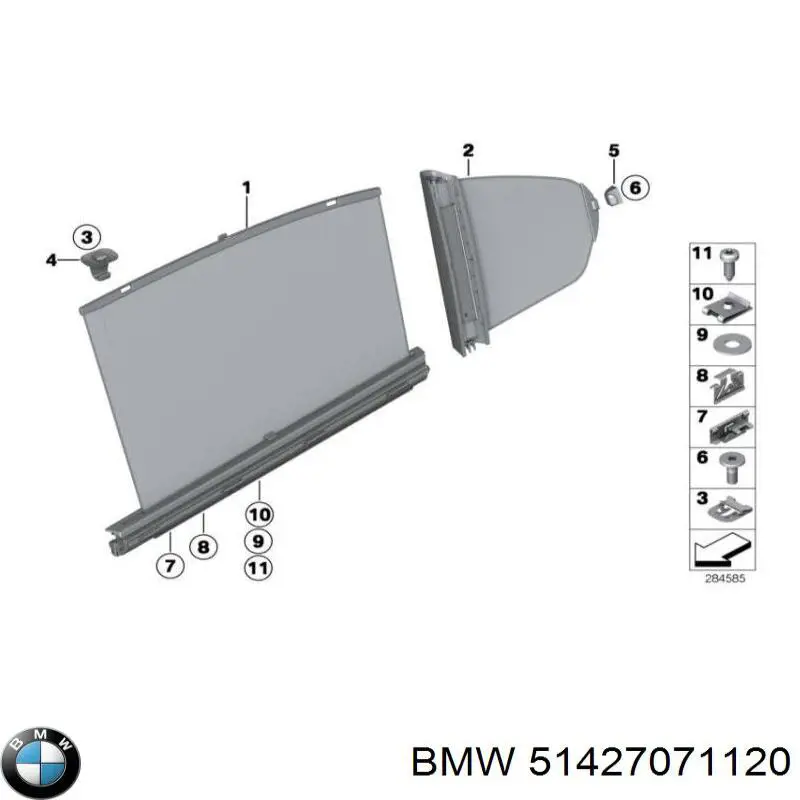 51427071120 BMW abrazadera de silenciador trasera