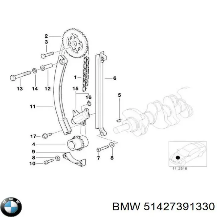 51427391330 BMW ajuste pilar cuerpo exterior central derecho