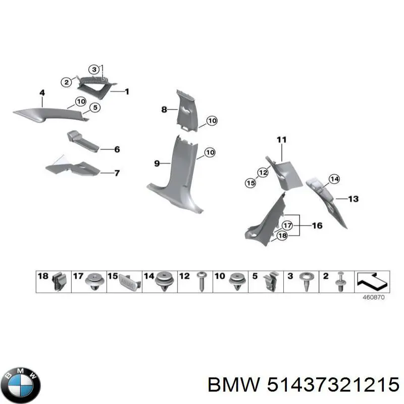 Abrazadera trasera del silenciador BMW 51437321215 precio, desde 1,36 EUR