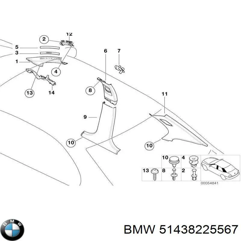 Clip de fijación del guardabarros delantero BMW 51438225567 precio, desde 6,15 EUR