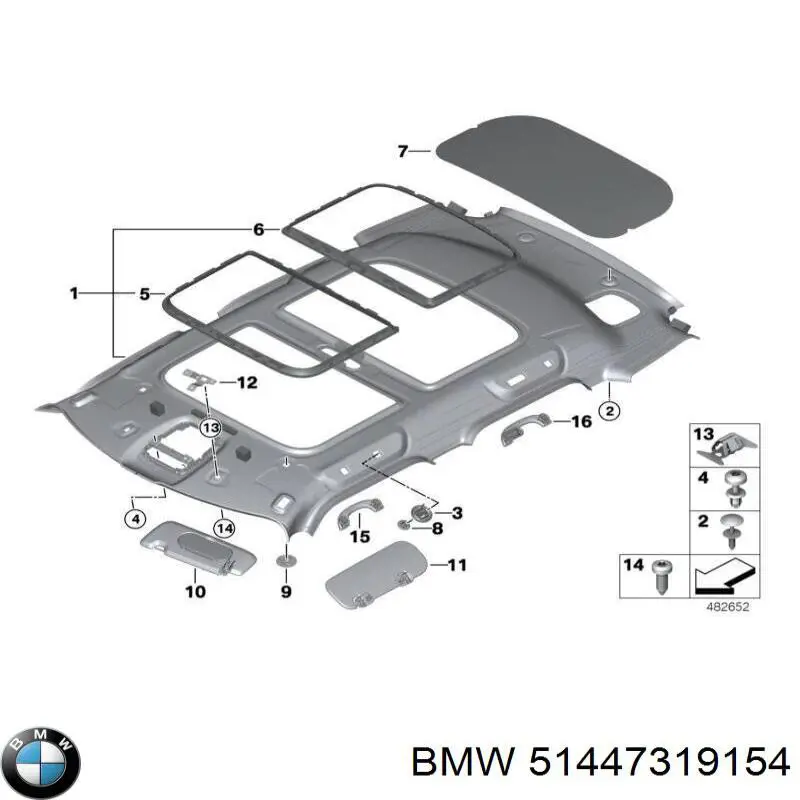 Parasol interior BMW 51447319154 precio, desde 50,82 EUR