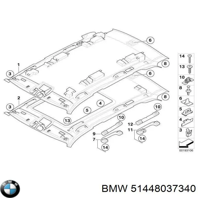Techo interior para BMW X5  E70