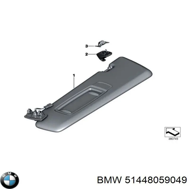 Parasol interior BMW 51448059049 precio, desde 71,15 EUR