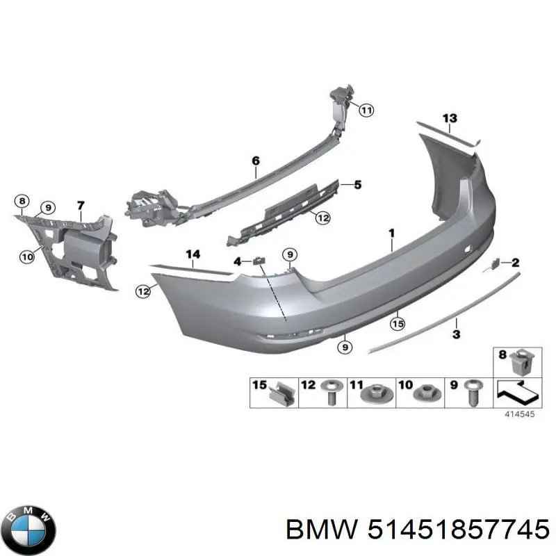 51451857745 BMW abrazadera de silenciador trasera