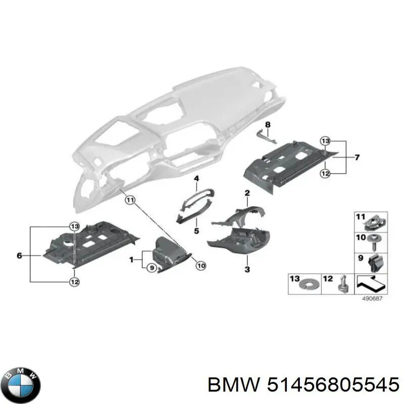 51456805545 BMW ajuate de la columna de direccion