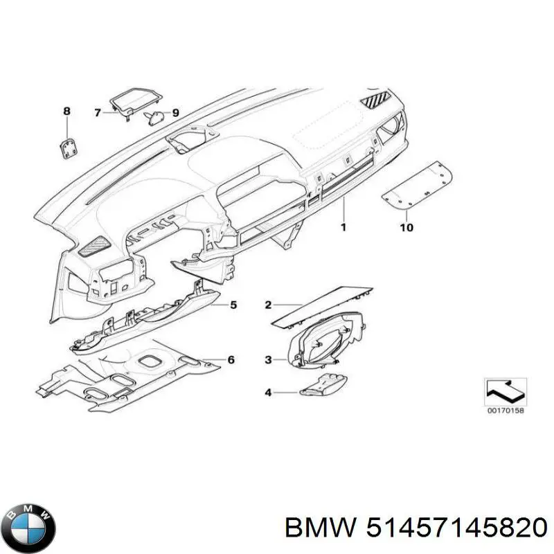 51457145820 BMW Salpicadero