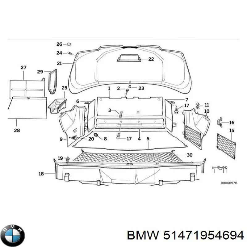 Clip de fijación del guardabarros delantero BMW 51471954694 precio, desde 15,33 EUR