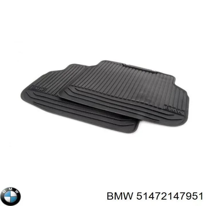 51472147951 BMW juego de esteras traseras, 2 piezas