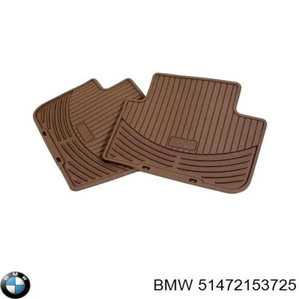 Juego de alfombrillas delanteras, 2 piezas 51472153725 BMW