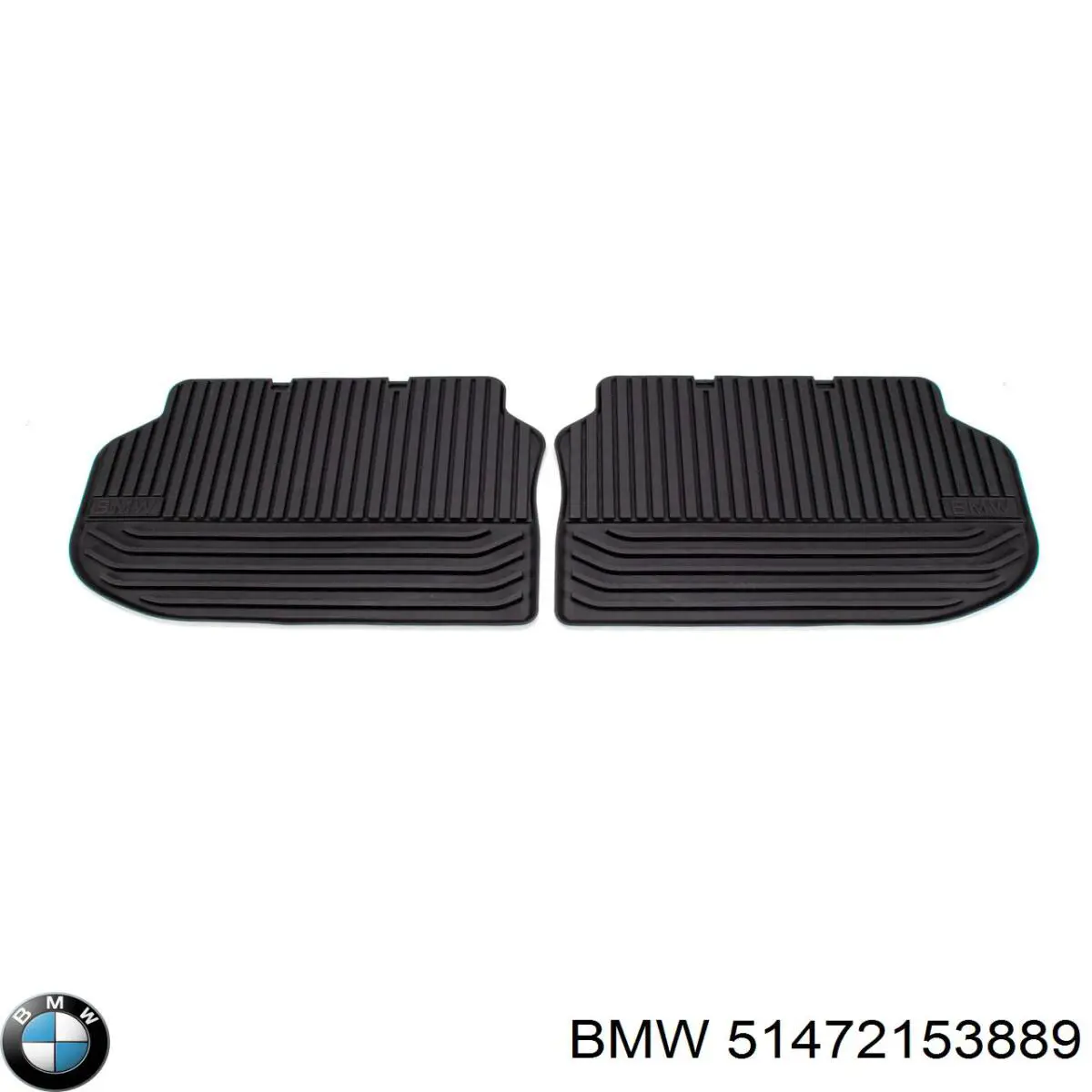51472153889 BMW Juego de alfombrillas traseras, 2 piezas