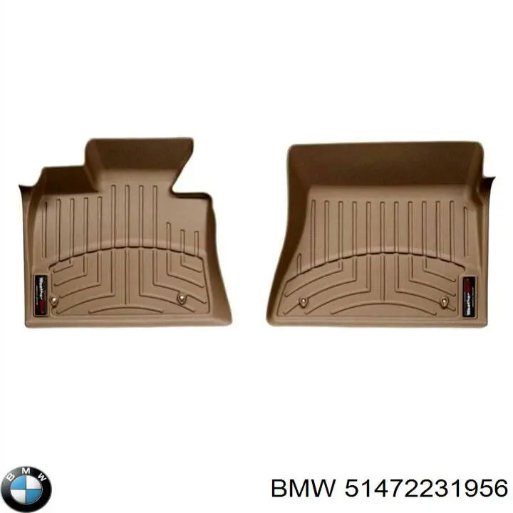 Juego de esteras traseras, 2 piezas para BMW X6 (E71)
