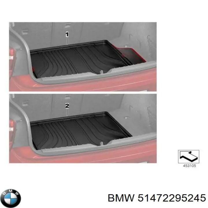 Comprar 51472295245 BMW Alfombrilla del maletero