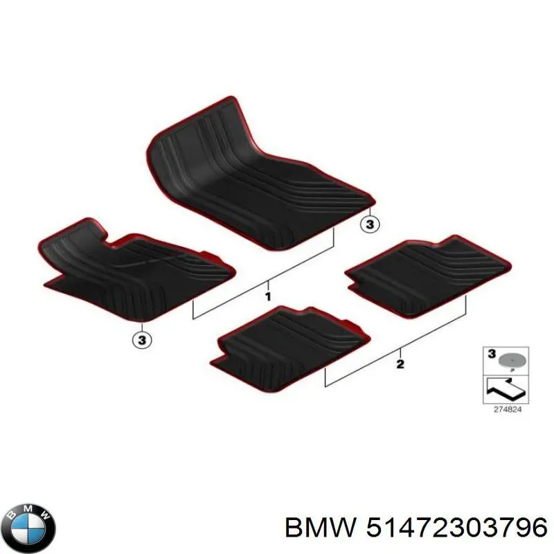Comprar 51472303796 BMW Organizador de maletero (sujeta equipaje)