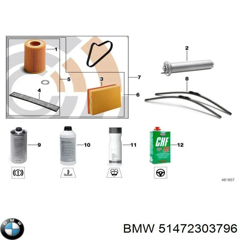 Organizador de maletero (sujeta equipaje) 51472303796 BMW