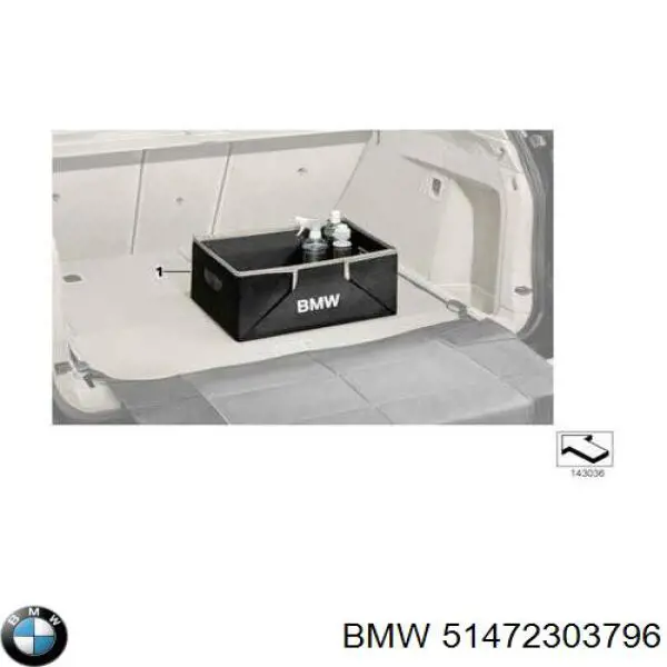 51472303796 BMW organizador de maletero