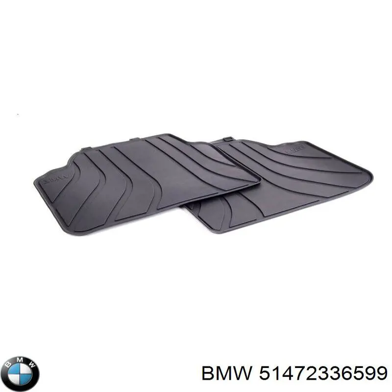 51472336599 BMW juego de esteras traseras, 2 piezas