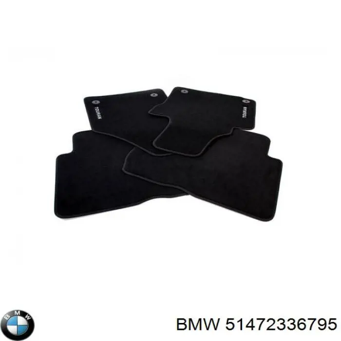 51472336795 BMW juego de esteras traseras, 2 piezas