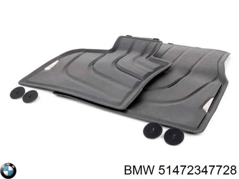 51472347728 BMW Juego de alfombrillas delanteras, 2 piezas