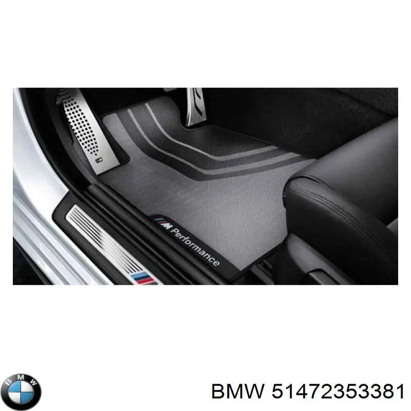 51472353381 BMW Juego de alfombrillas delanteras, 2 piezas