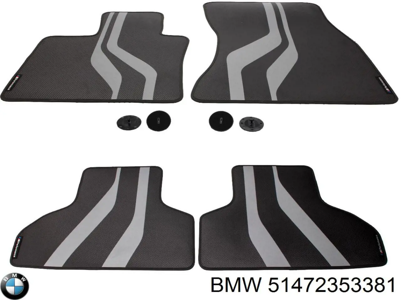 Juego de alfombrillas delanteras, 2 piezas 51472353381 BMW