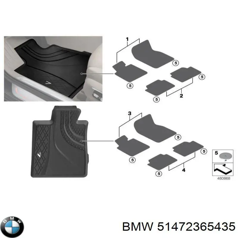 Alfombrilla del maletero BMW 51472365435 precio, desde 224,77 EUR