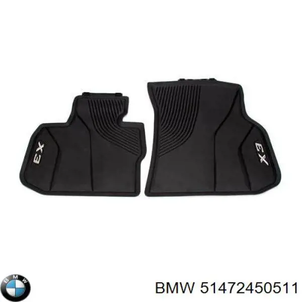 51472450511 BMW juego de esteras delanteras, 2 piezas