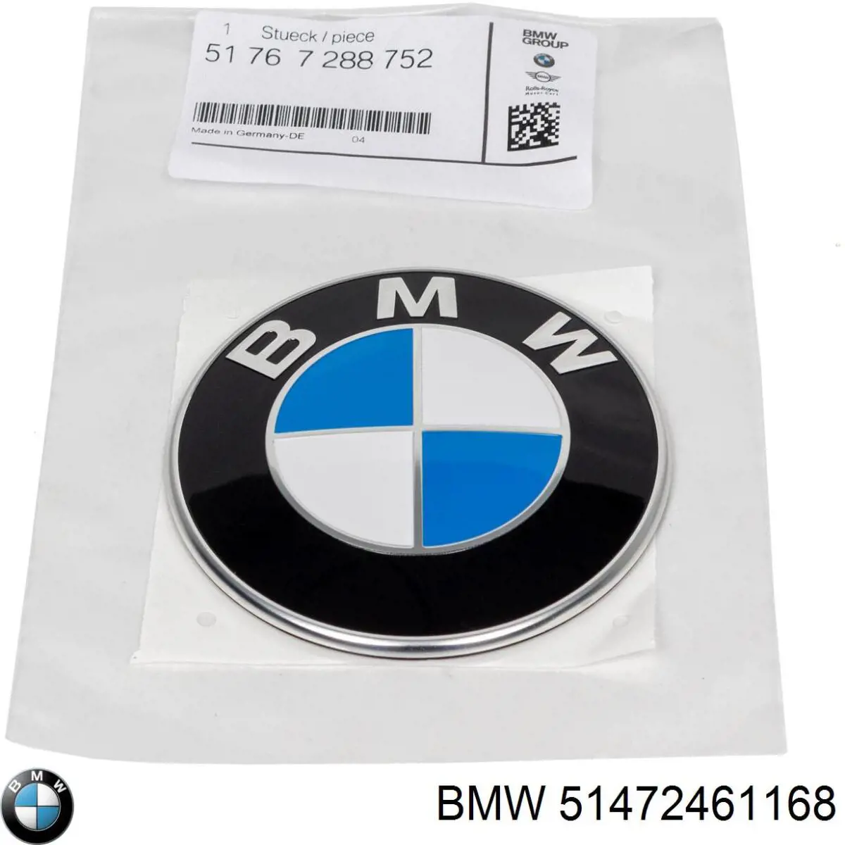 Juego de alfombrillas delanteras, 2 piezas BMW 51472461168