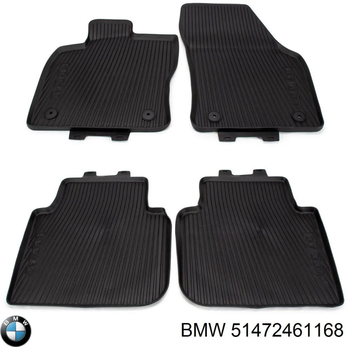 51472461168 BMW Juego de alfombrillas delanteras, 2 piezas