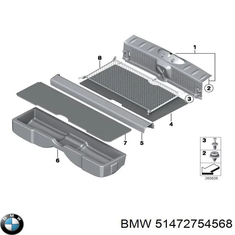 Red del maletero BMW 51472754568 precio, desde 114,28 EUR