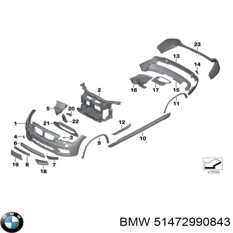 51472990843 BMW listón de acceso interior delantero izquierdo