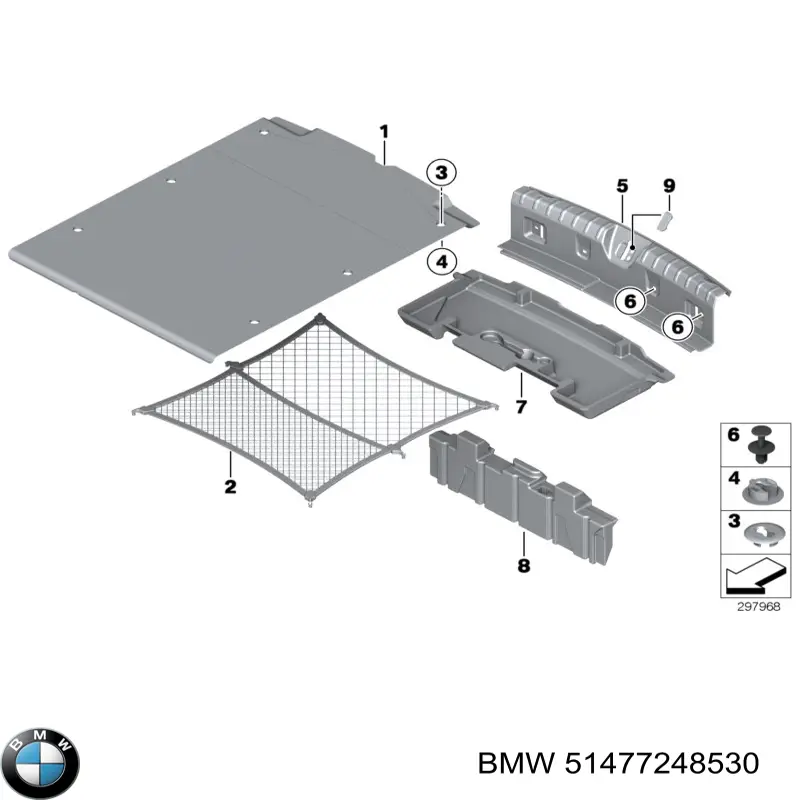 Red del maletero BMW 51477248530 precio, desde 91,03 EUR