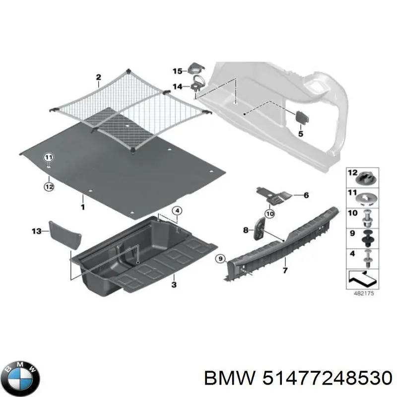 Red del maletero 7248530 BMW