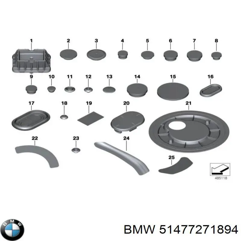 51477271894 BMW tapón de expansión de refrigerante/anticongelante