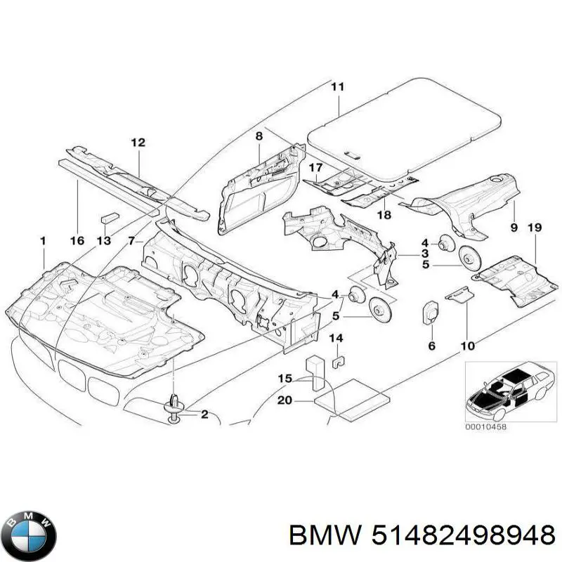 Comprar 51482498948 BMW Aislamiento Para Campana