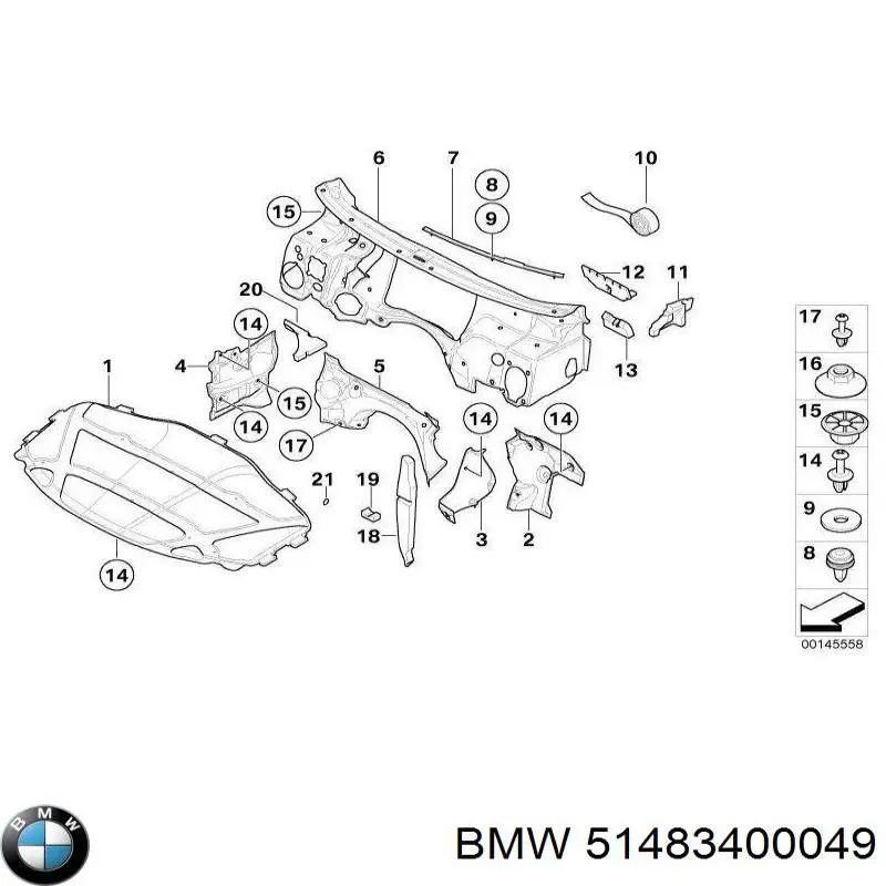 Insonorizante de motor BMW 51483451622 precio, desde 220,17 EUR