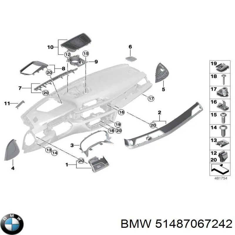 Comprar 51487067242 BMW Aislamiento acústico del cortafuegos