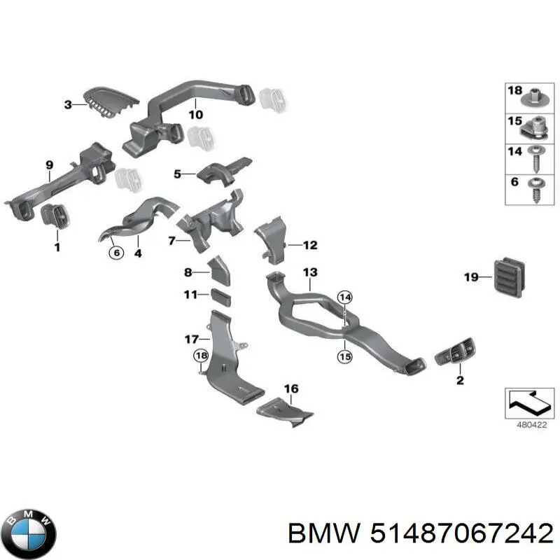 51487067242 BMW Aislamiento acústico del cortafuegos