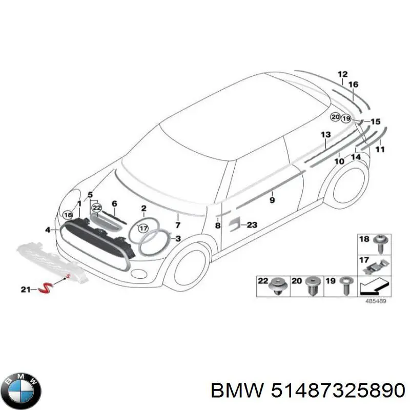 Aislamiento acústico del cortafuegos BMW 51487325890 precio, desde 57,20 EUR