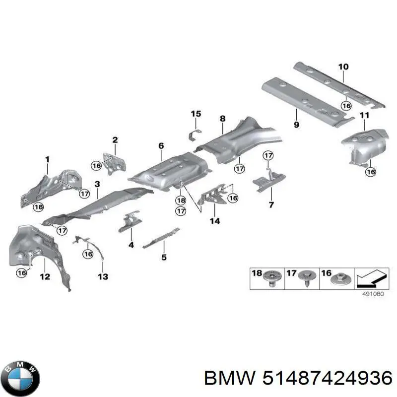 Escudo térmico del sistema de escape BMW 51487424936 precio, desde 207,97 EUR