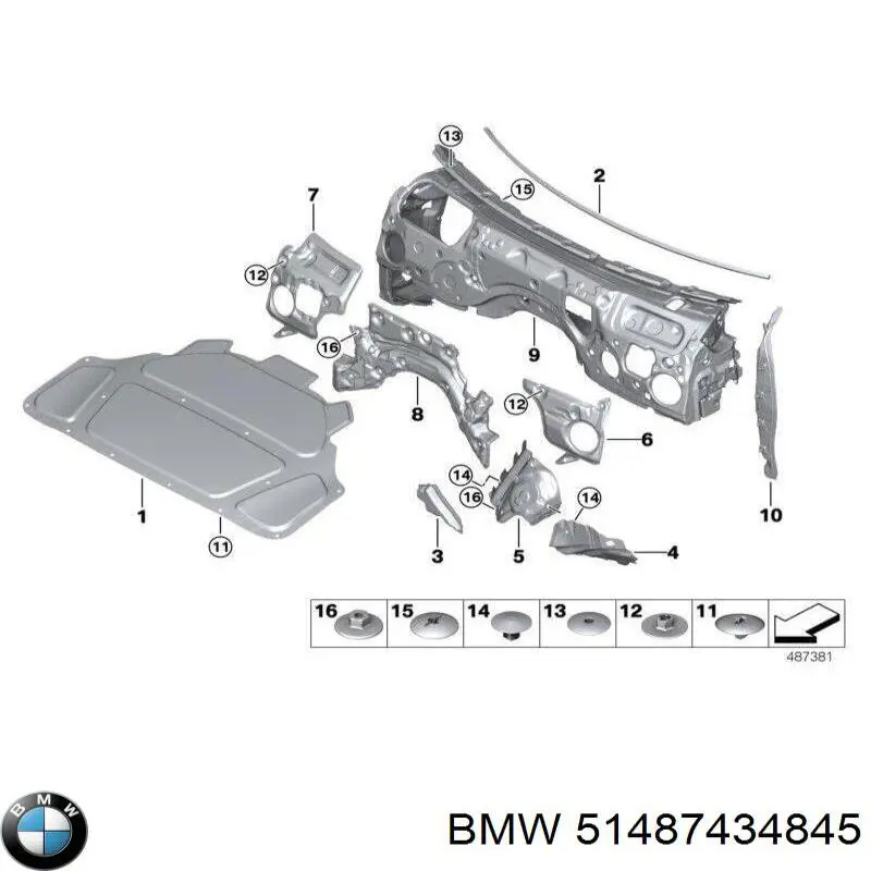 Insonorizante de motor BMW 51487434845 precio, desde 59,09 EUR