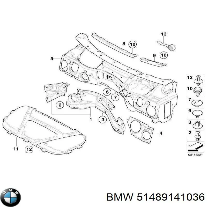 Insonorizante de motor BMW 51489141036 precio, desde 66,32 EUR
