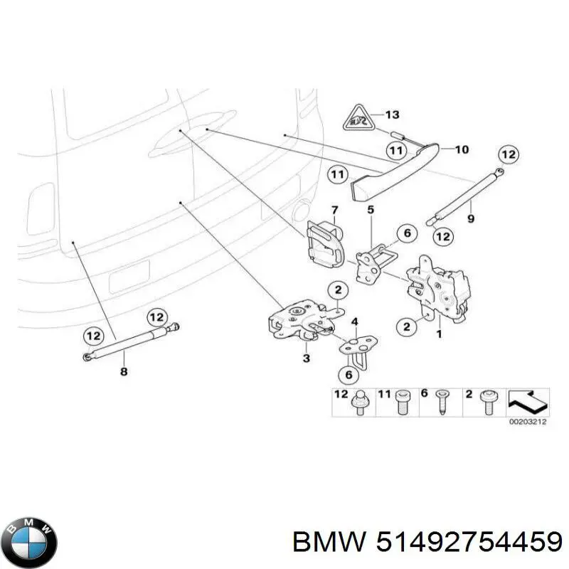 Cerradura de portón trasero BMW 51492754459 precio, desde 82,95 EUR